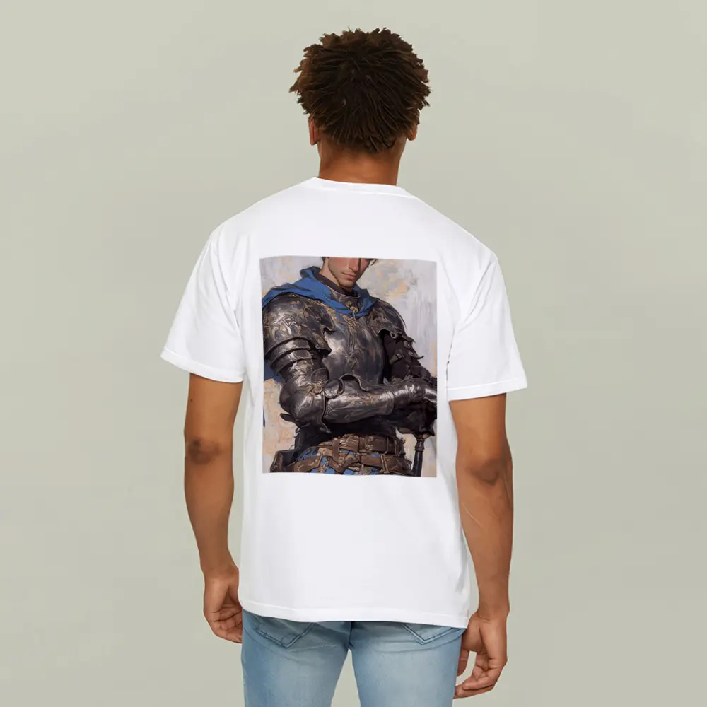 Knight Warrior Blue Cape Fantasy Art – T-Shirts