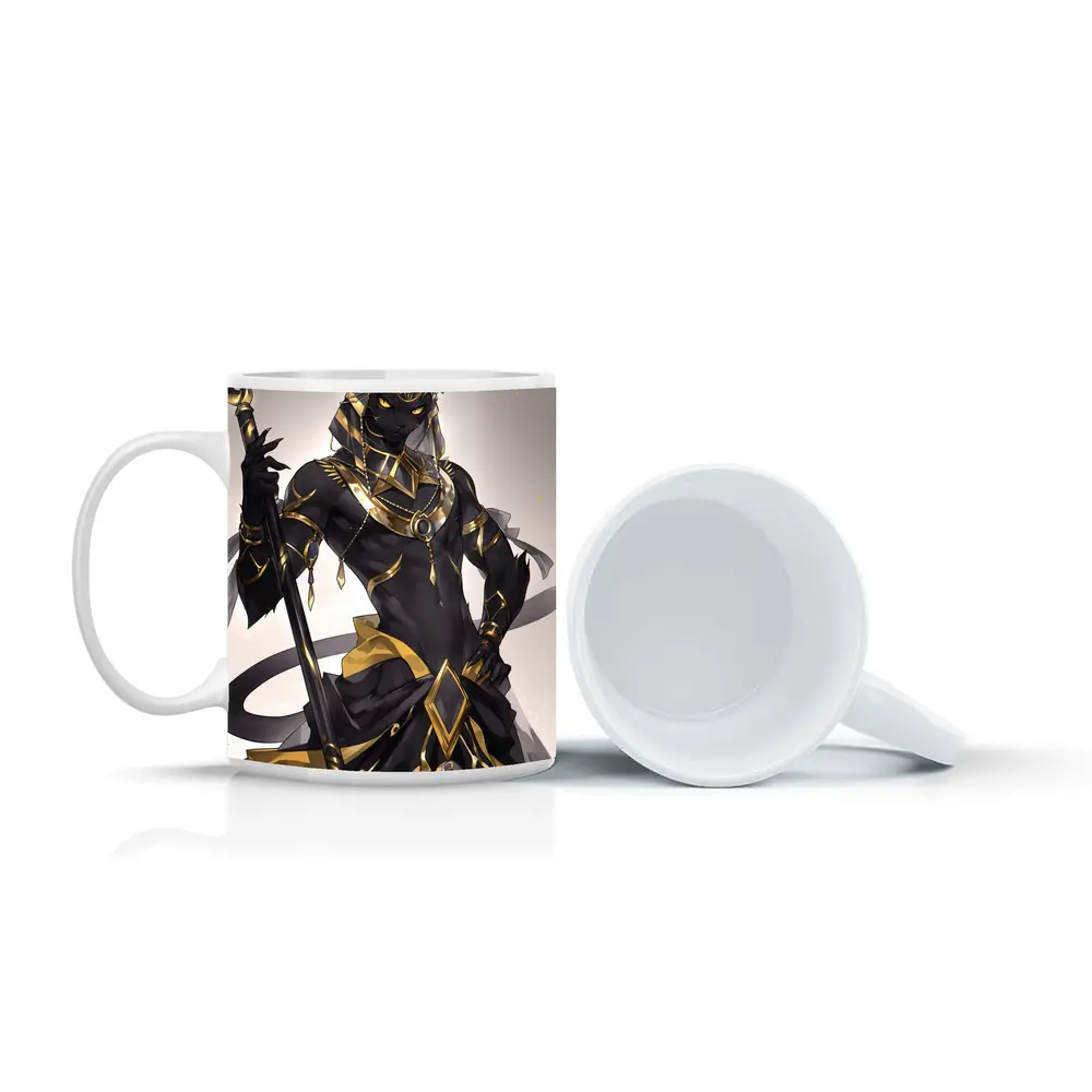 Anime Egyptian Cat God Black Gold – Mugs
