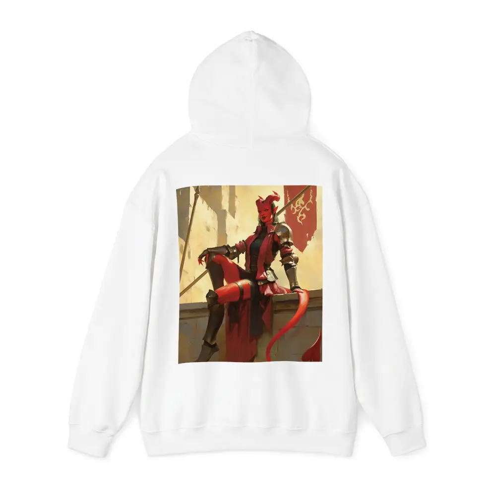 Red Devil Knight Woman Fantasy Art – Hoodies