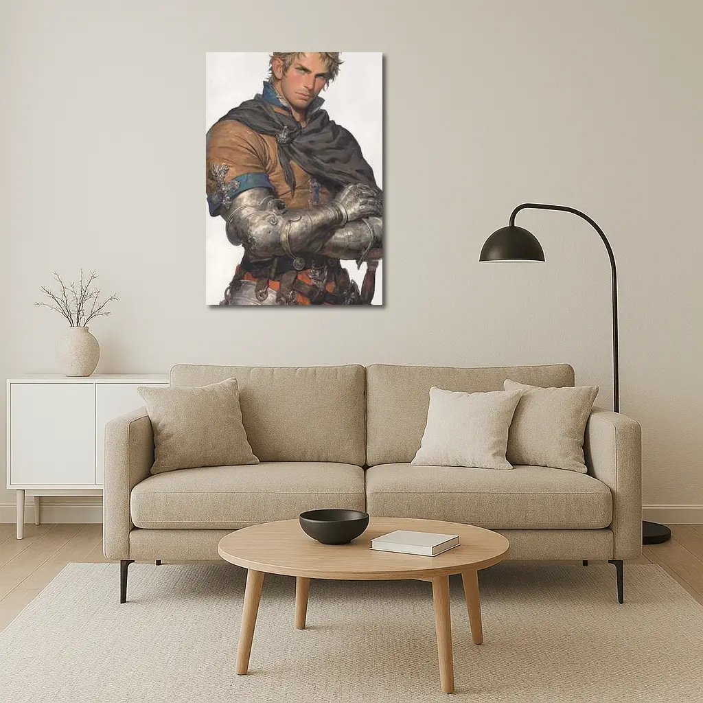 Medieval Knight Warrior Fantasy Art Portrait – Wall Art