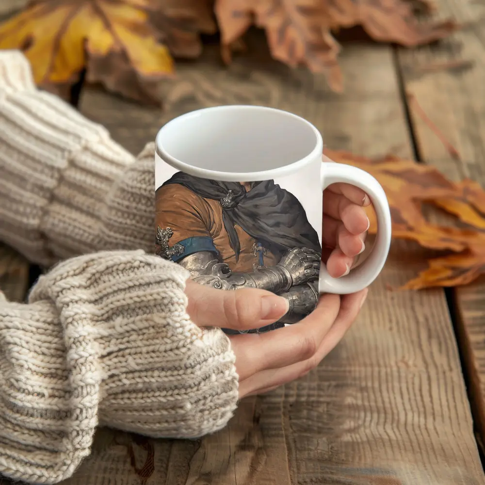 Medieval Knight Warrior Fantasy Art Portrait – Mugs