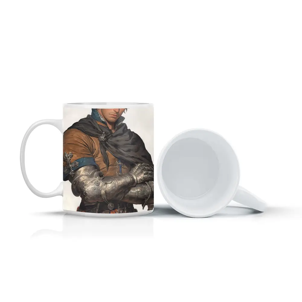 Medieval Knight Warrior Fantasy Art Portrait – Mugs