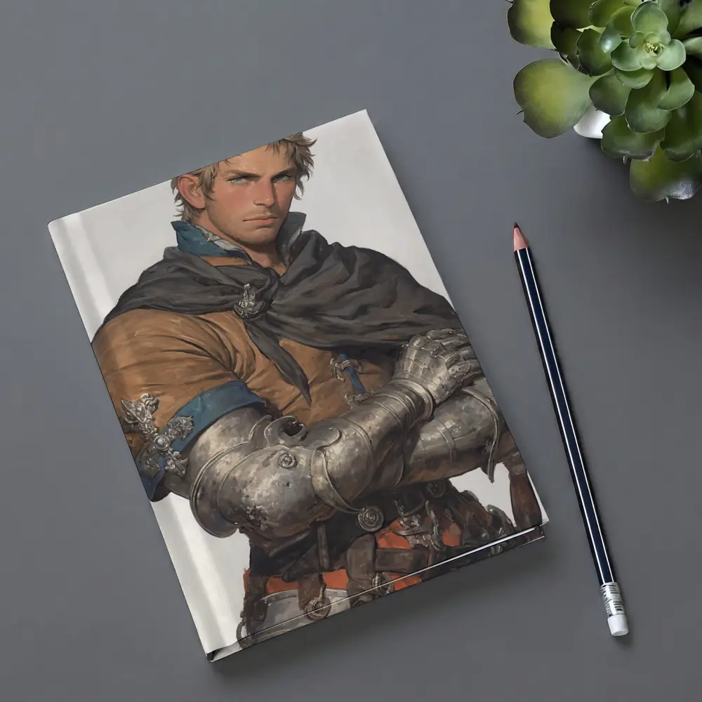 Medieval Knight Warrior Fantasy Art Portrait – Notebooks