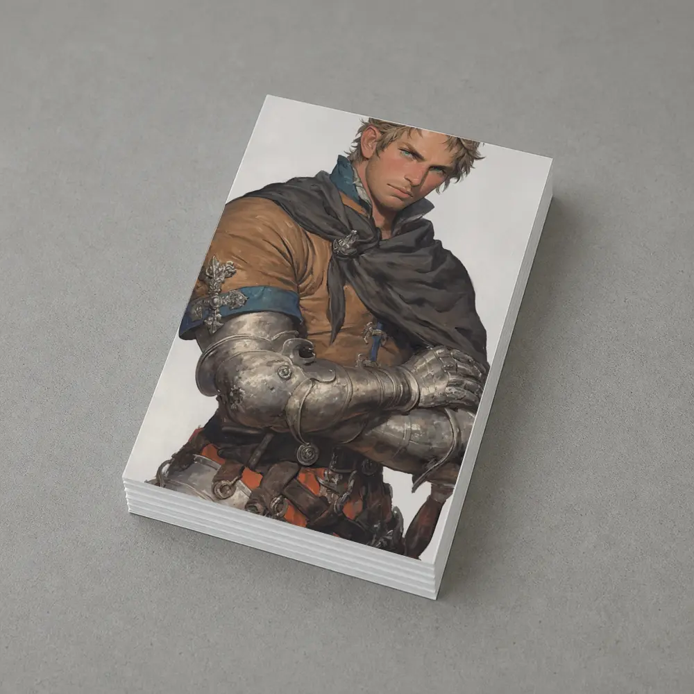 Medieval Knight Warrior Fantasy Art Portrait – Postcards