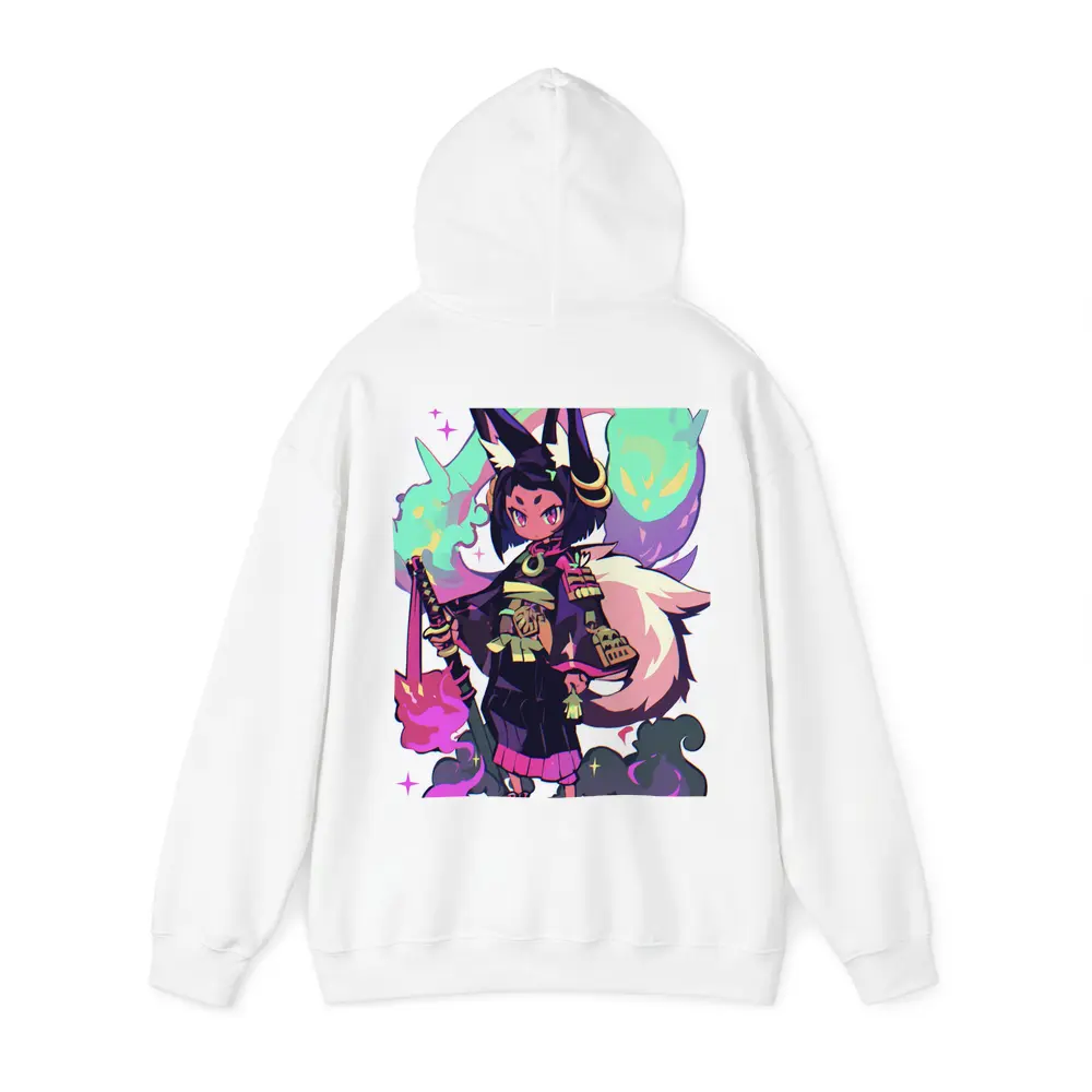 Anime Fox Girl Warrior Fantasy Art – Hoodies