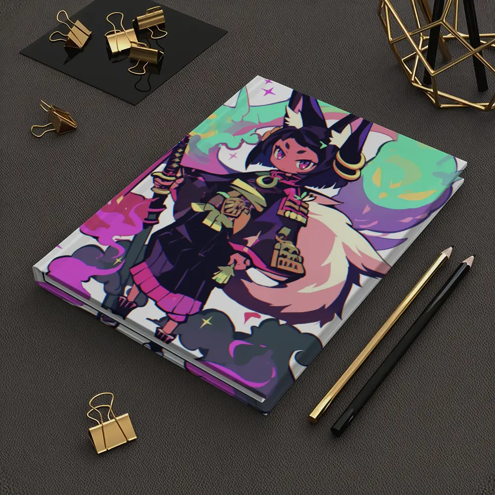 Anime Fox Girl Warrior Fantasy Art – Notebooks