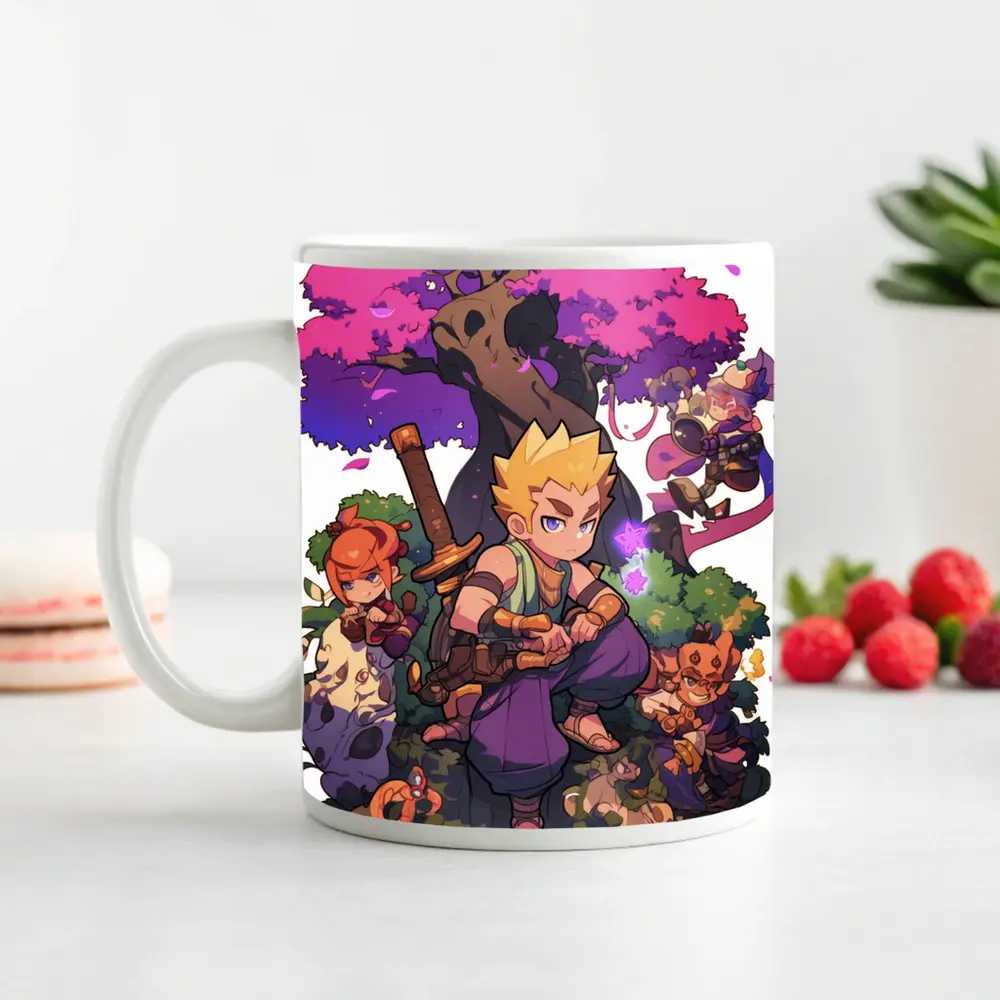 Anime Warrior Boy Fantasy Forest Adventure – Mugs
