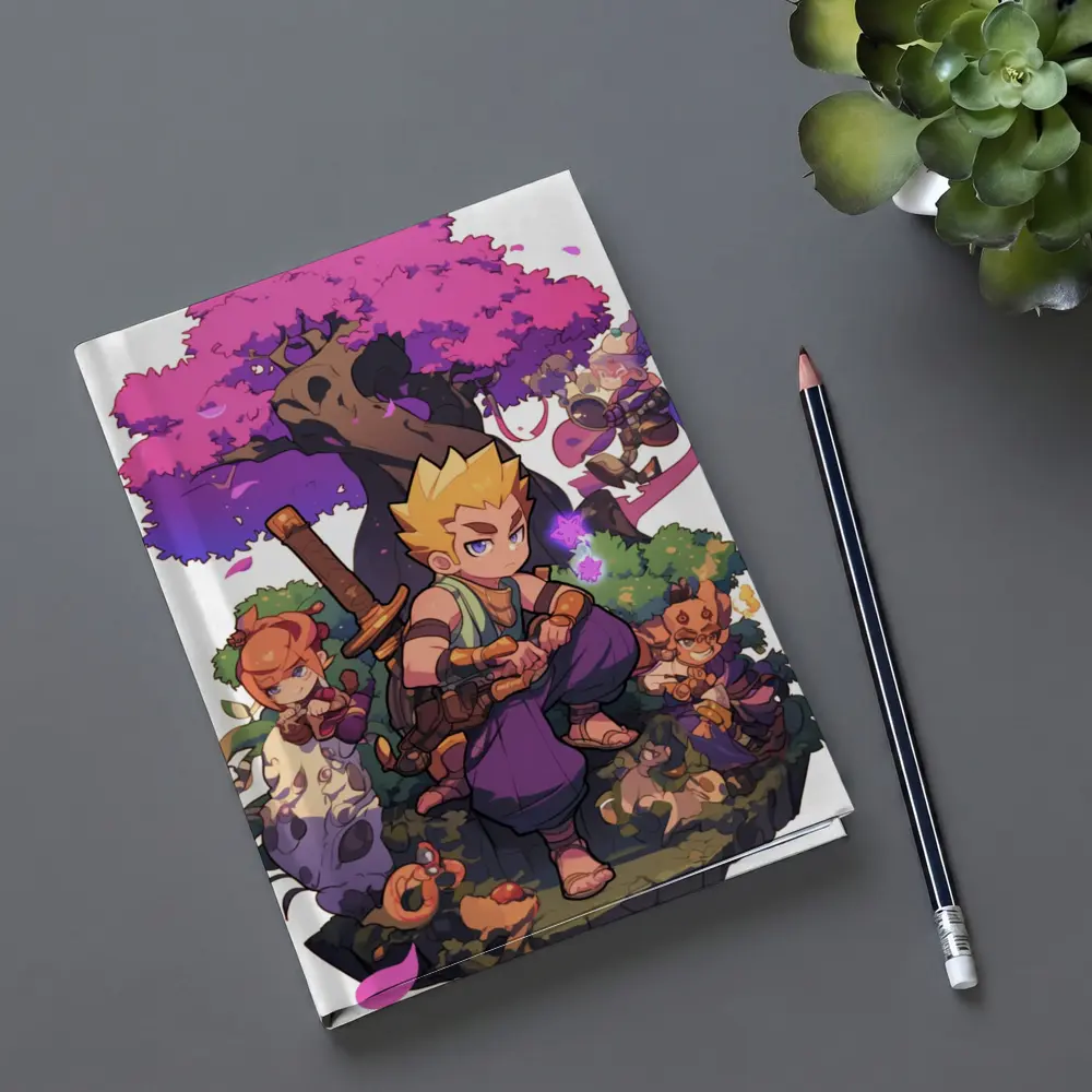 Anime Warrior Boy Fantasy Forest Adventure – Notebooks