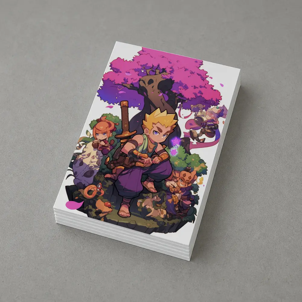 Anime Warrior Boy Fantasy Forest Adventure – Postcards