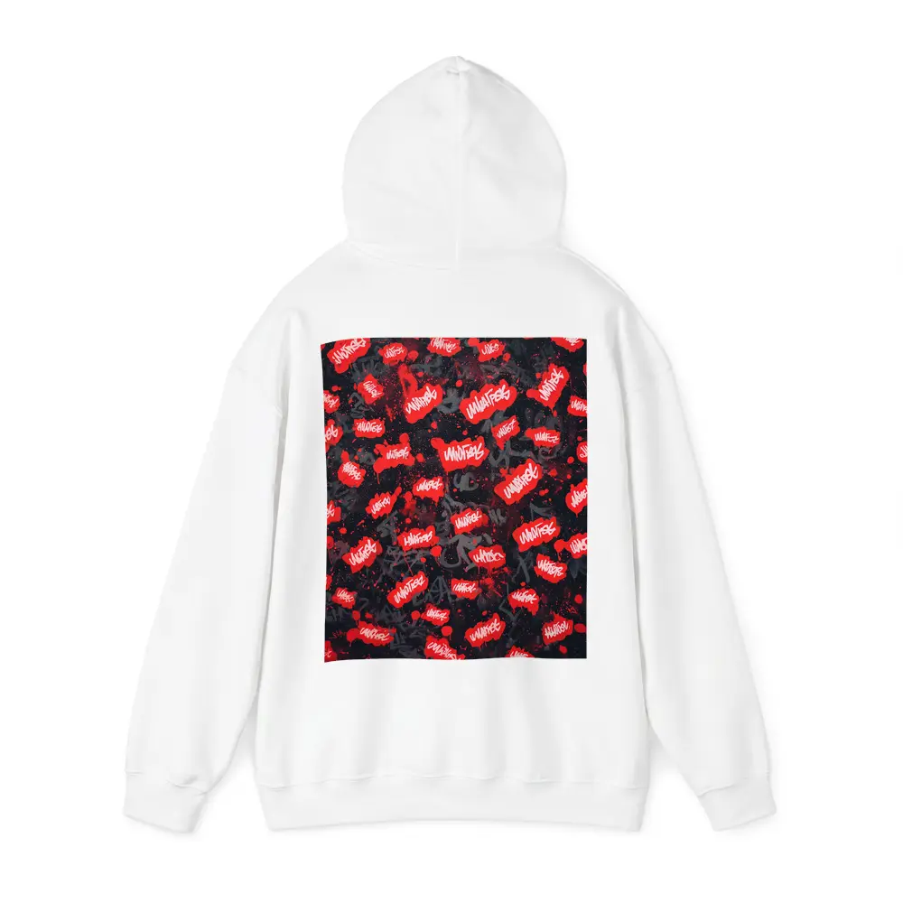 Red Graffiti Tags Black Dark Background – Hoodies