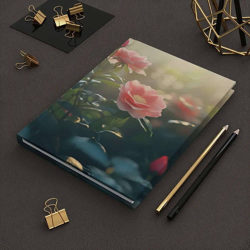 Pink Roses Garden Soft Sunlight Bokeh – Notebooks