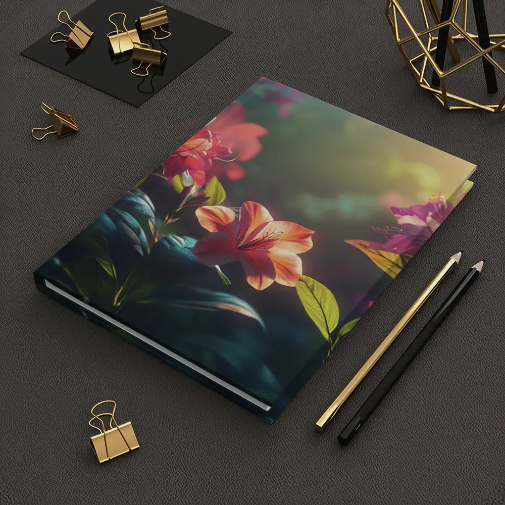 Tropical Lilies Blooming in Warm Sunlight – Notebooks