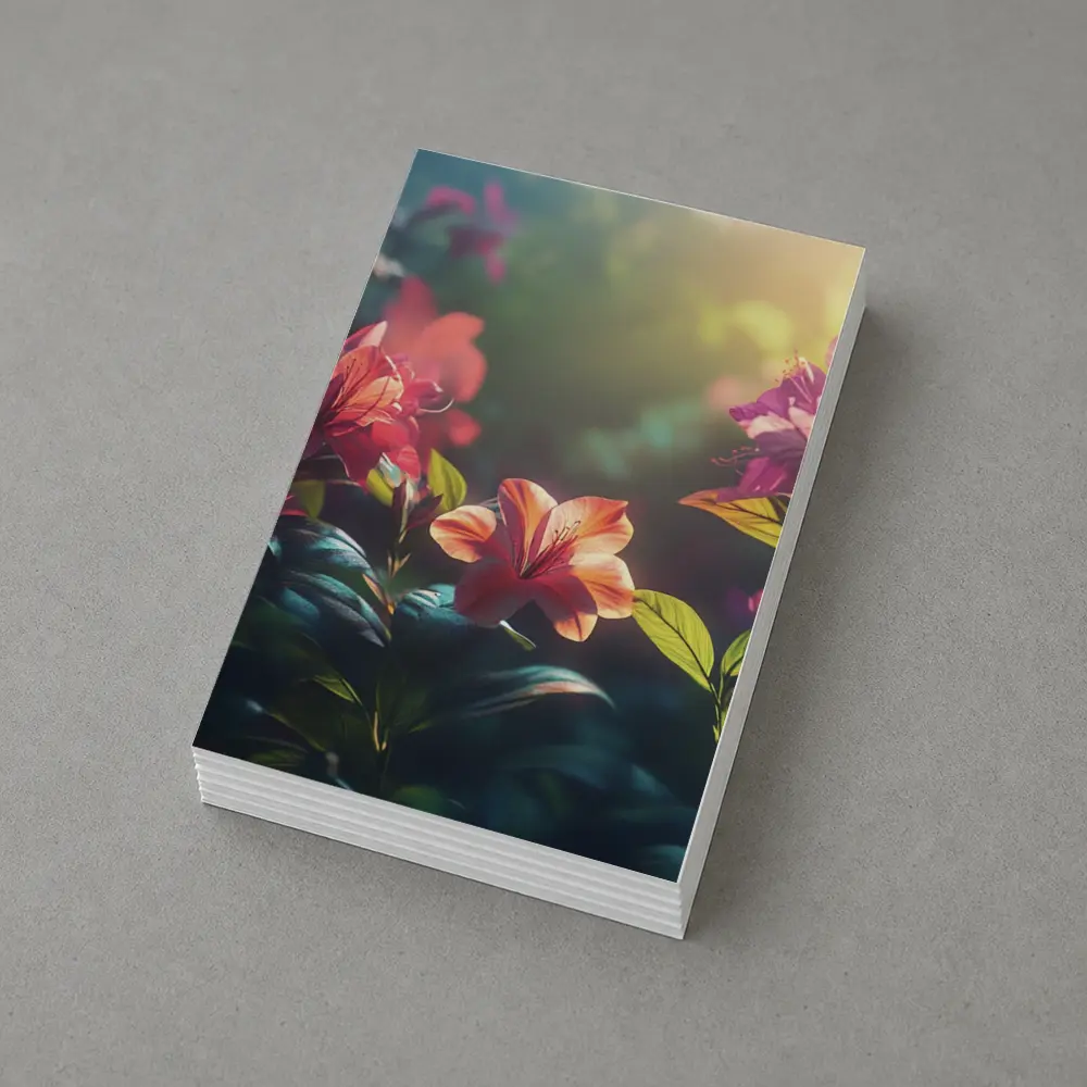 Tropical Lilies Blooming in Warm Sunlight – Postcards