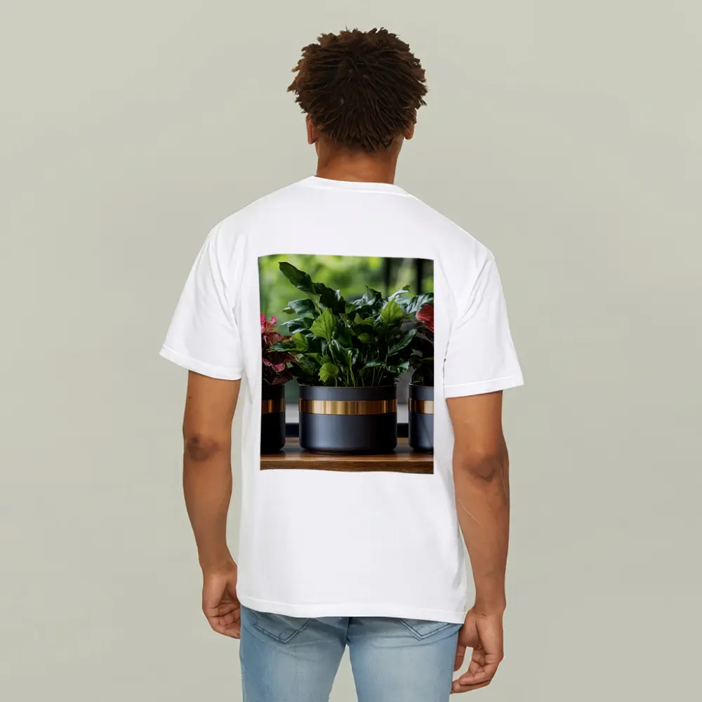 Dark Matte Pots Gold Band Indoor Plants – T-Shirts