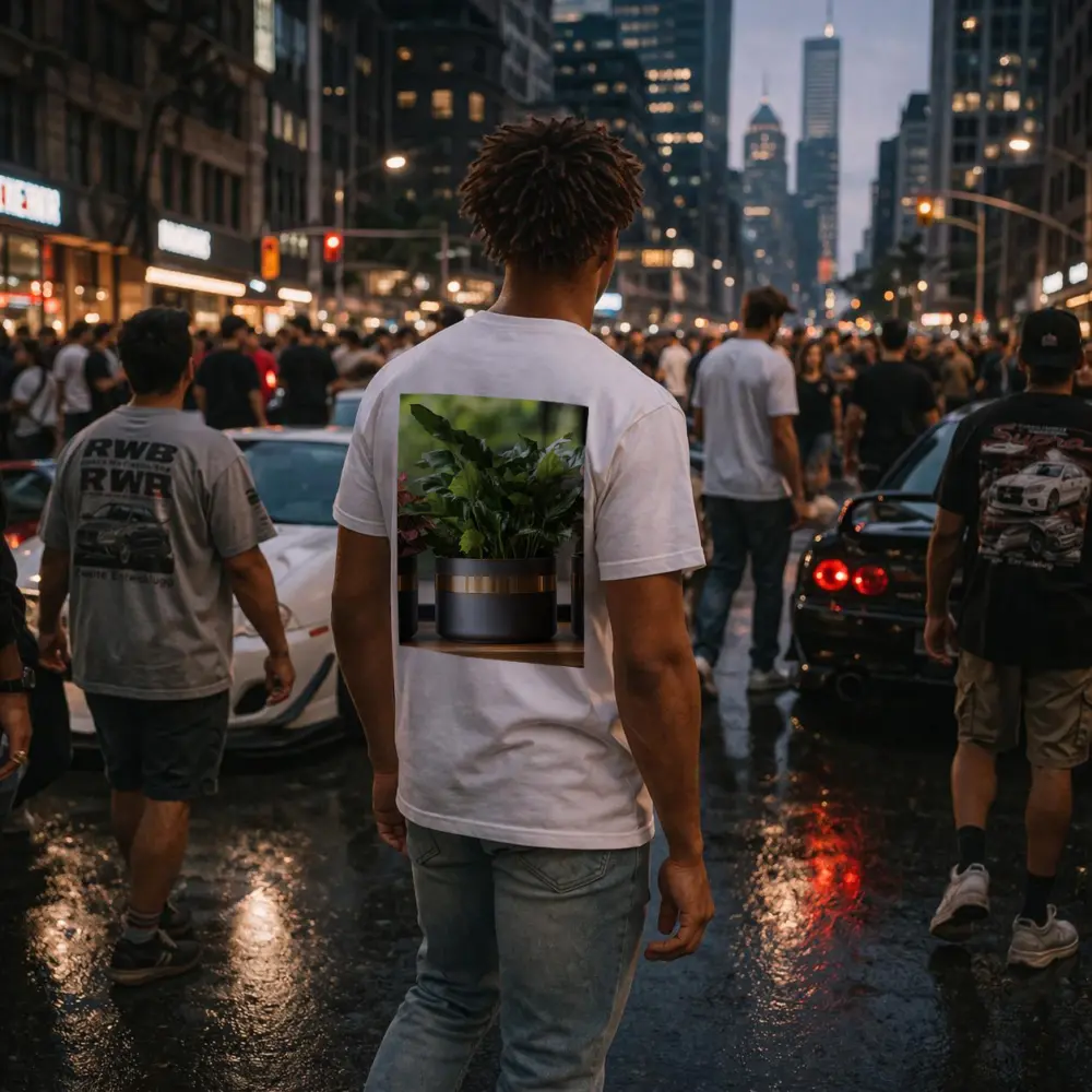 Dark Matte Pots Gold Band Indoor Plants – T-Shirts