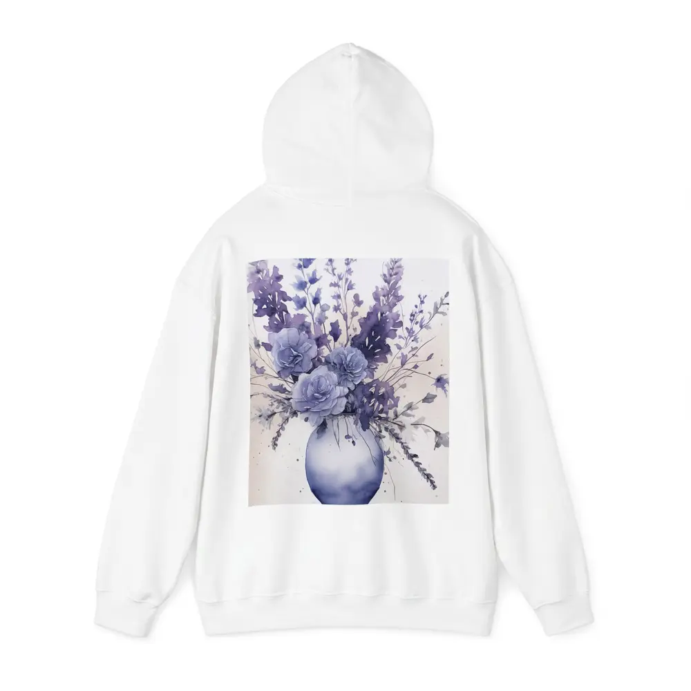Purple Roses Lavender Bouquet Watercolor White Background – Hoodies