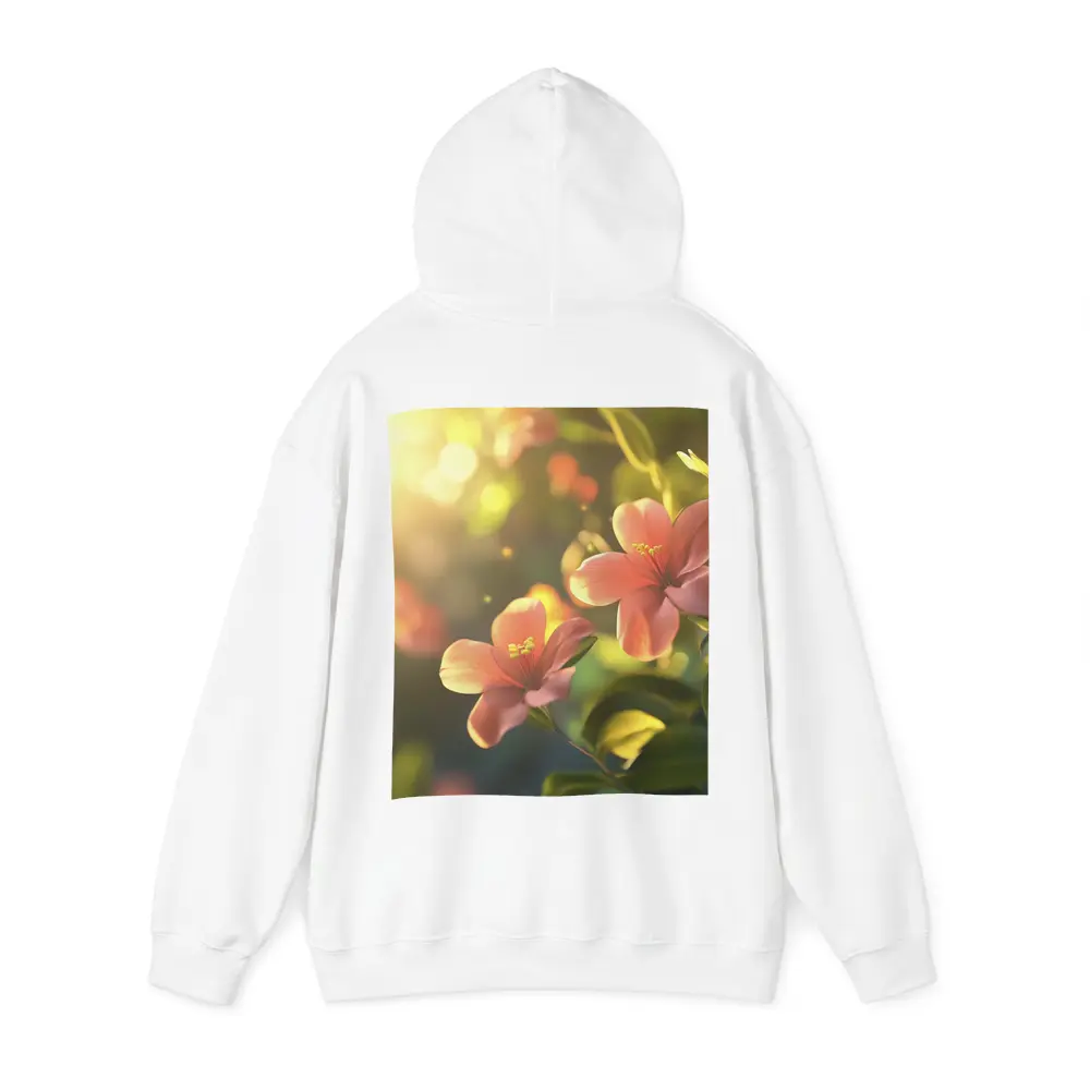 Pink Hibiscus Flowers Soft Sunlight Bokeh – Hoodies