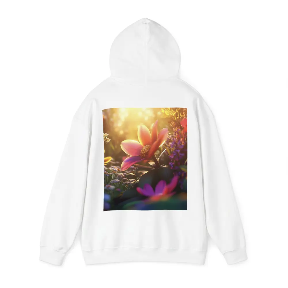 Pink Flowers Garden Warm Sunlight Glow – Hoodies