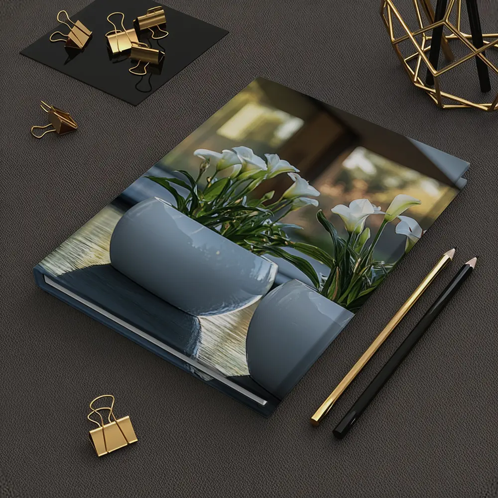 White Calla Lilies Modern Poolside Architecture – Notebooks