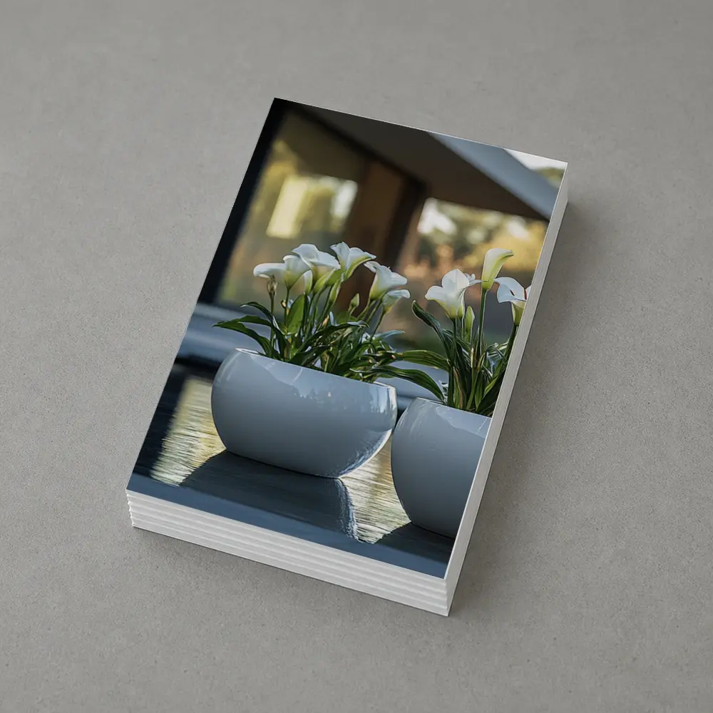 White Calla Lilies Modern Poolside Architecture – Postcards