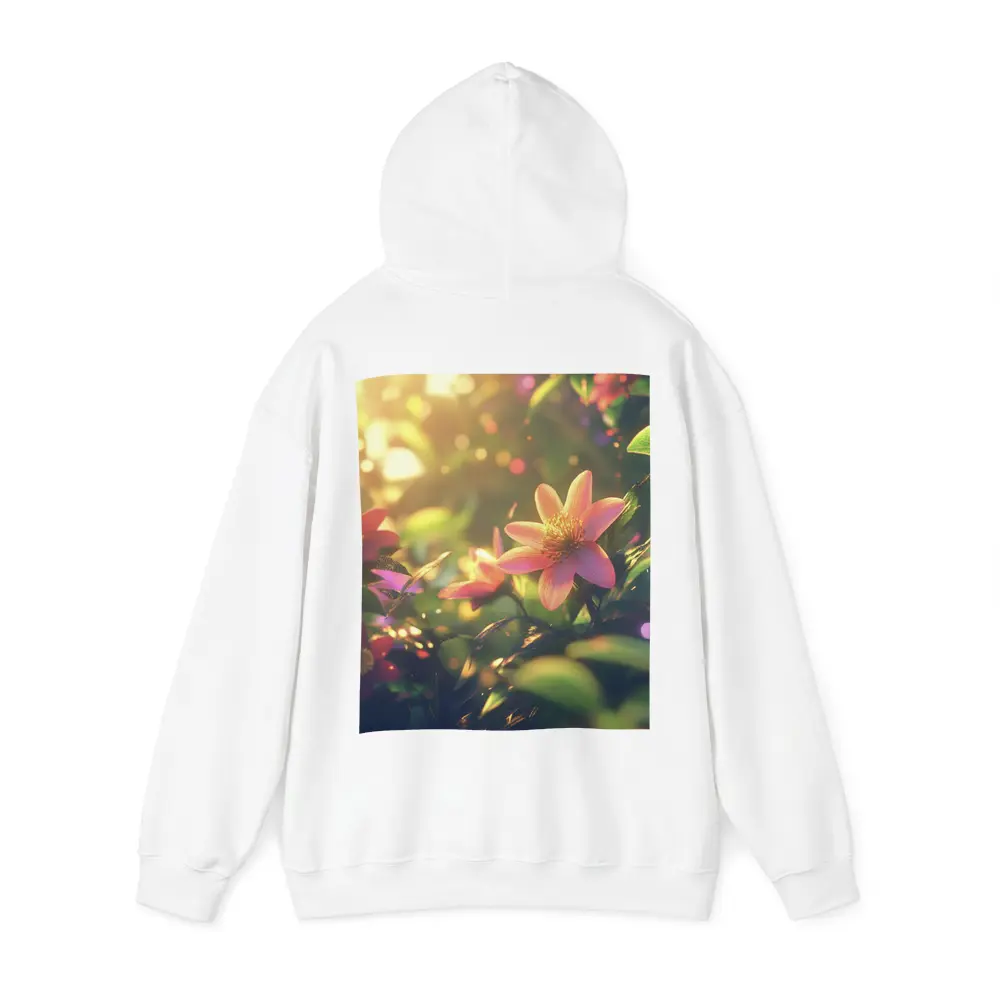 Pink Flowers Blooming In Sunny Garden – Hoodies
