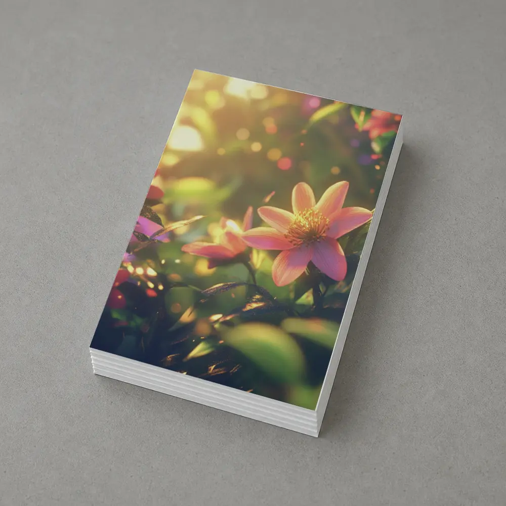 Pink Flowers Blooming In Sunny Garden – Postcards