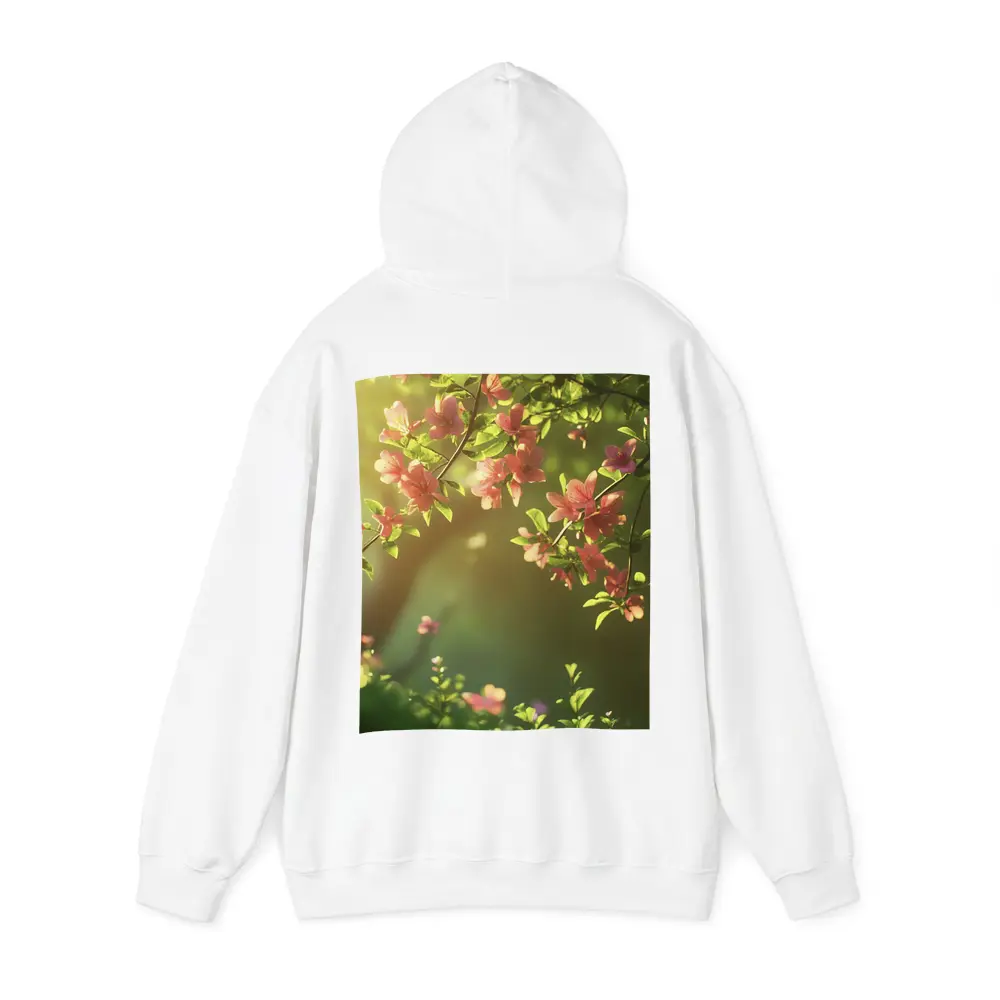 Pink Cherry Blossoms Soft Green Garden Background – Hoodies