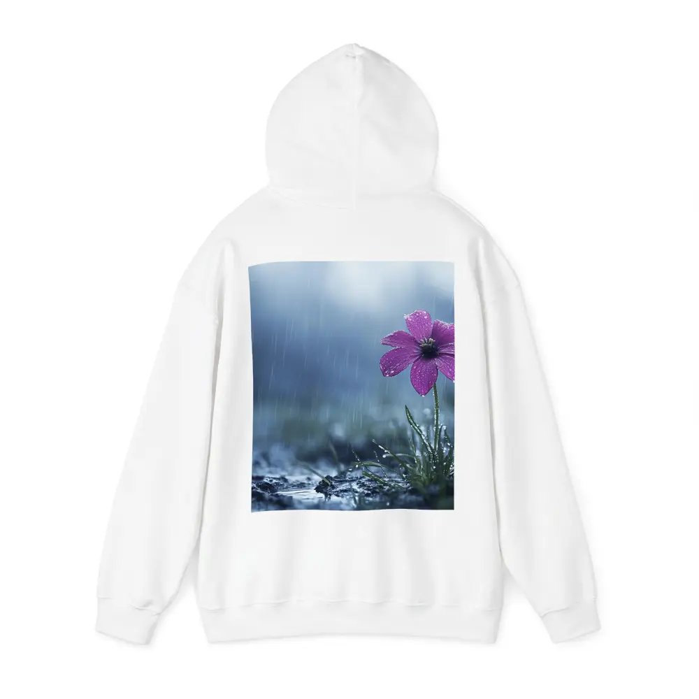 Purple Flower Standing Alone In Rain – Hoodies