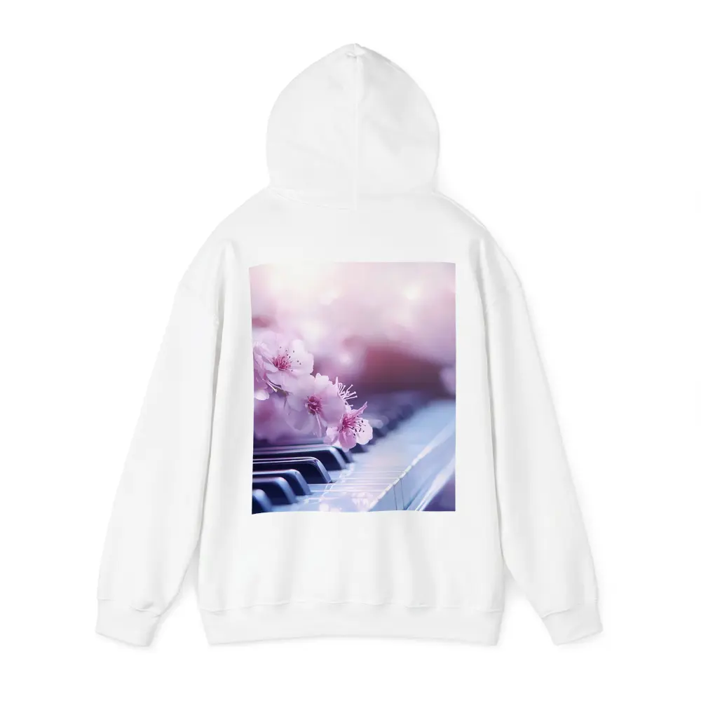 Cherry Blossoms Resting On Piano Keys – Hoodies