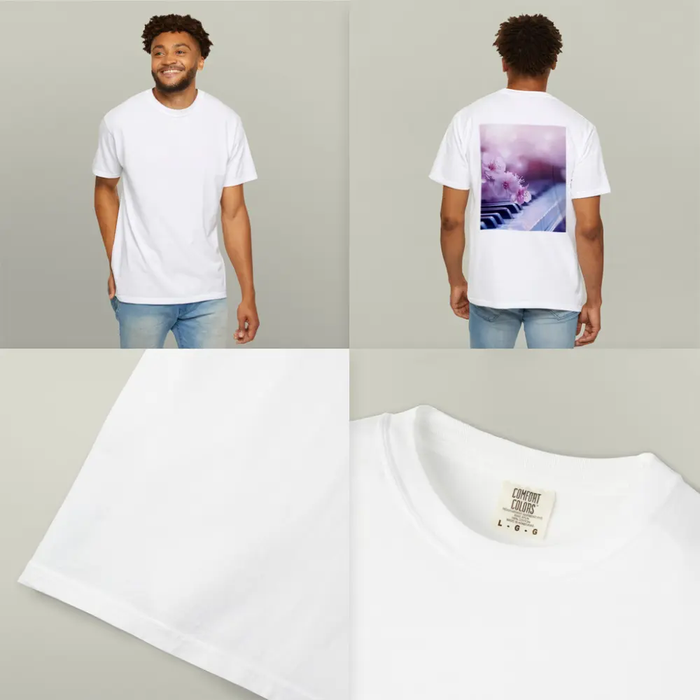 Cherry Blossoms Resting On Piano Keys – T-Shirts