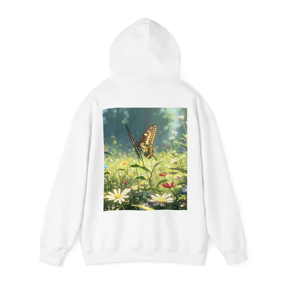 Swallowtail Butterfly Sunny Wildflower Meadow Art – Hoodies