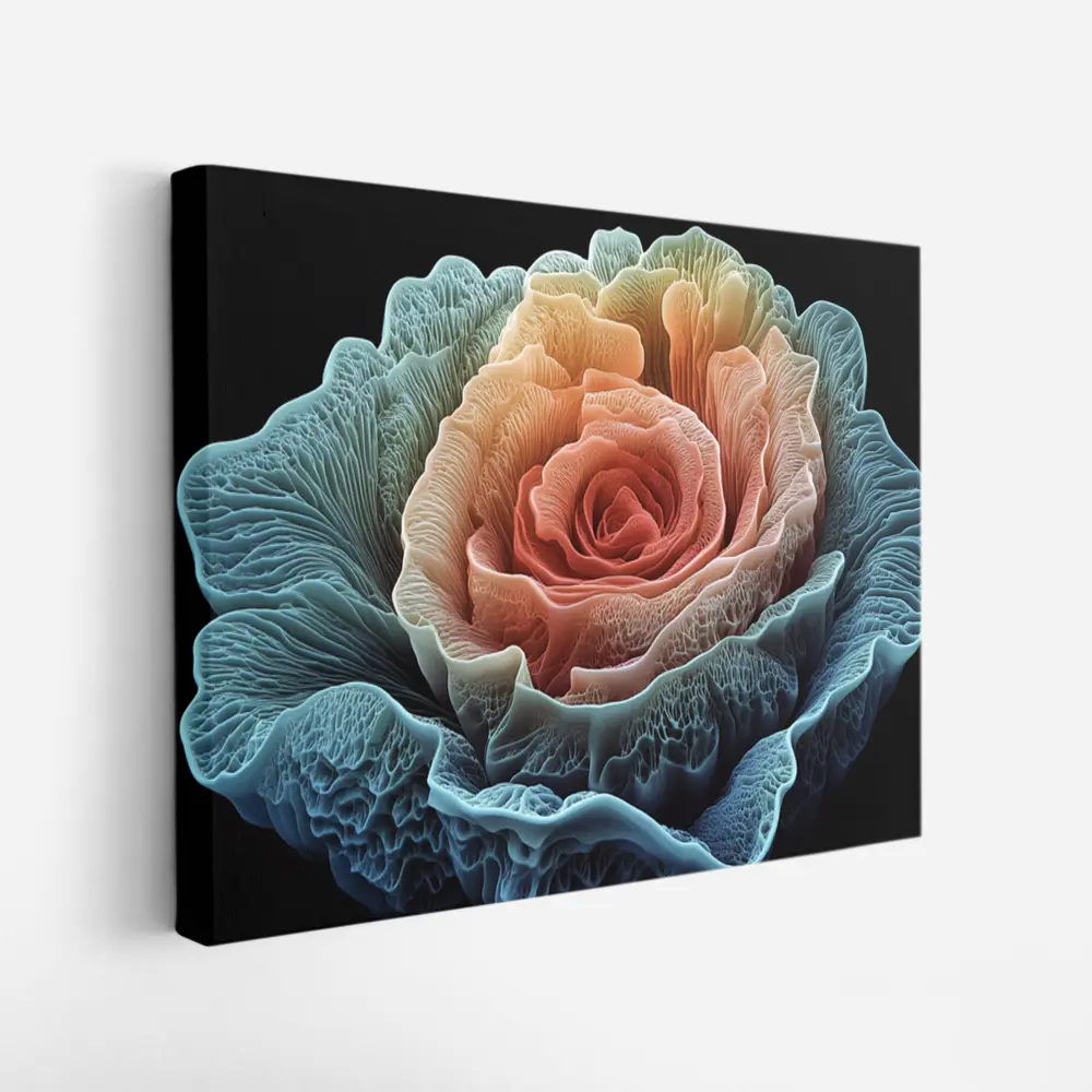 Rose Macro Bloom Black Background Art