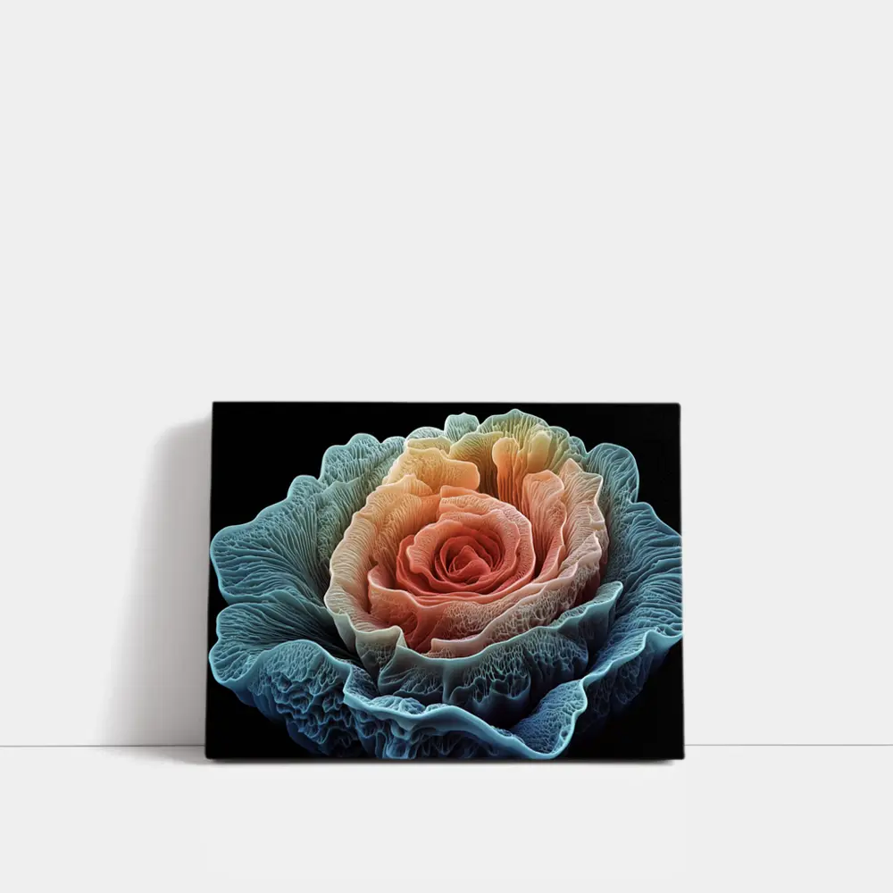 Rose Macro Bloom Black Background Art – Wall Art