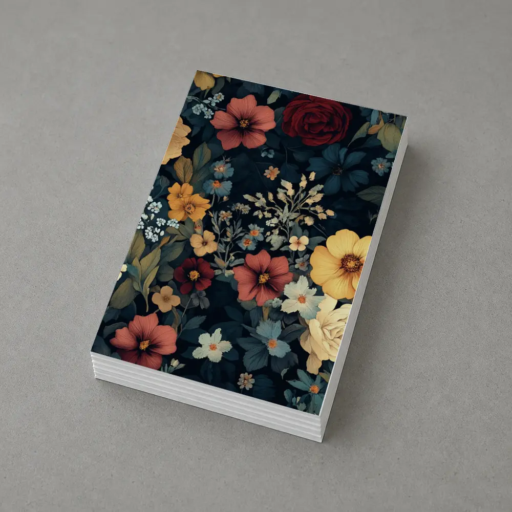 Dark Floral Botanical Garden Mixed Flowers – Postcards