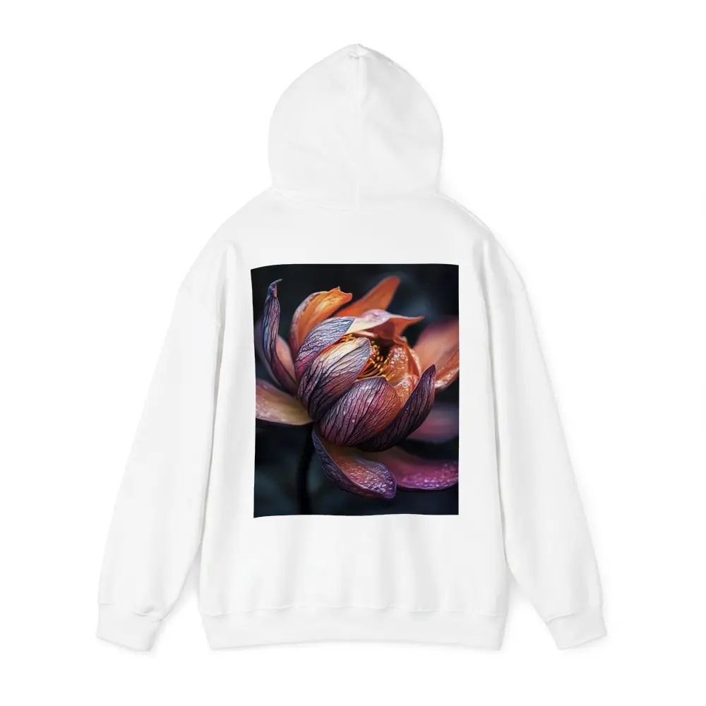 Dark Lotus Flower Close Up Dark Background – Hoodies