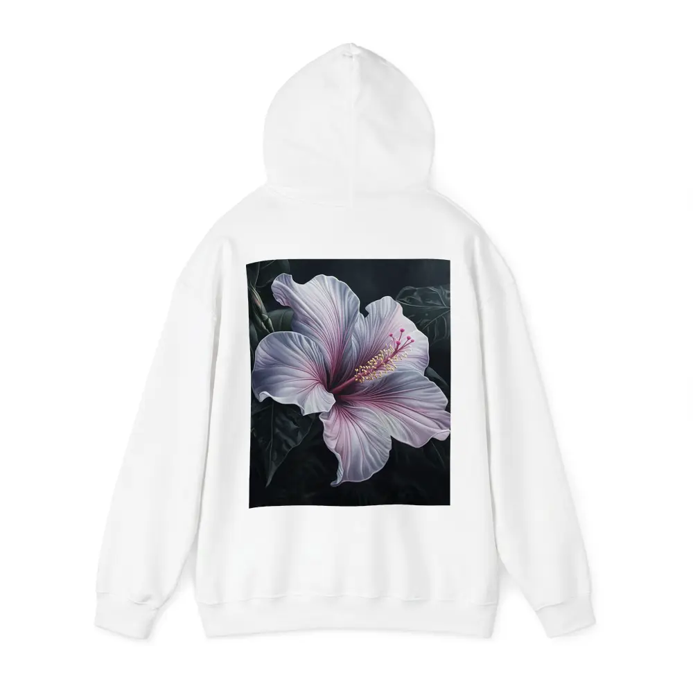 Pink Hibiscus Flower Dark Botanical Art – Hoodies