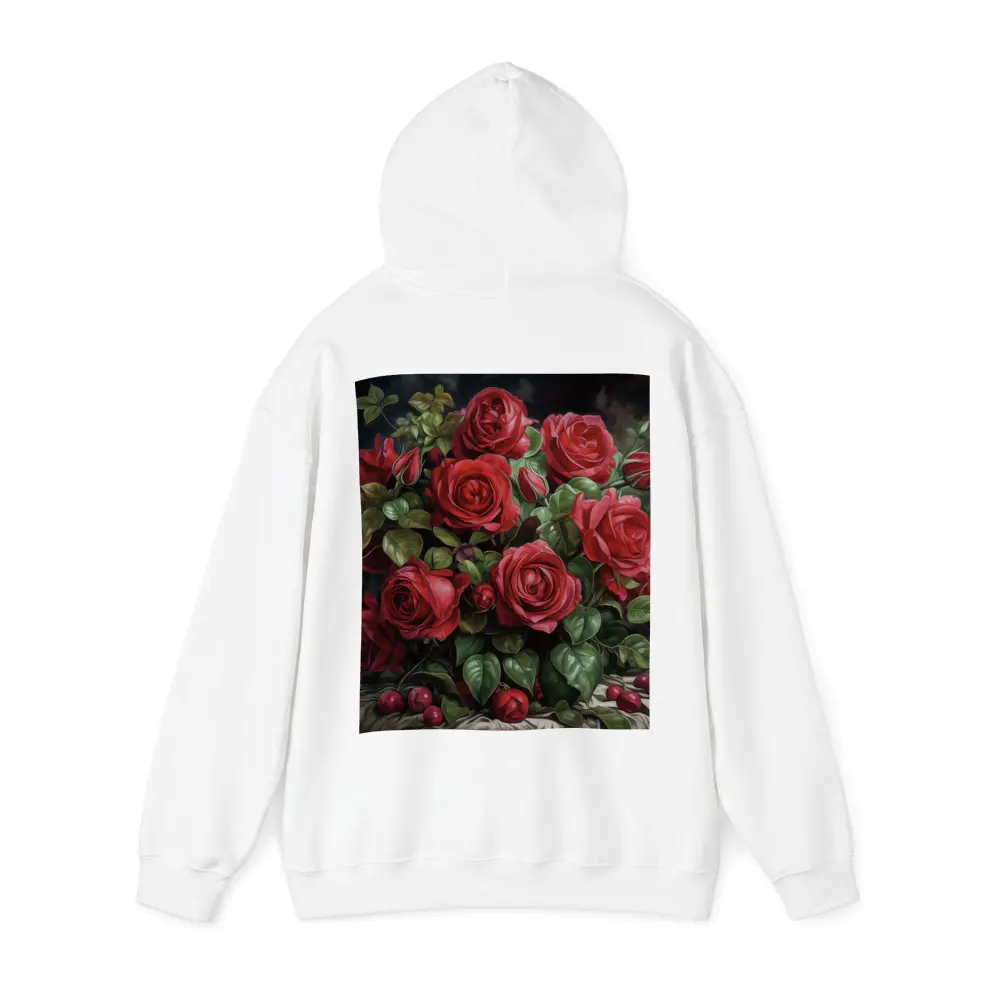 Red Roses Bouquet Dark Moody Oil Painting – Hoodies