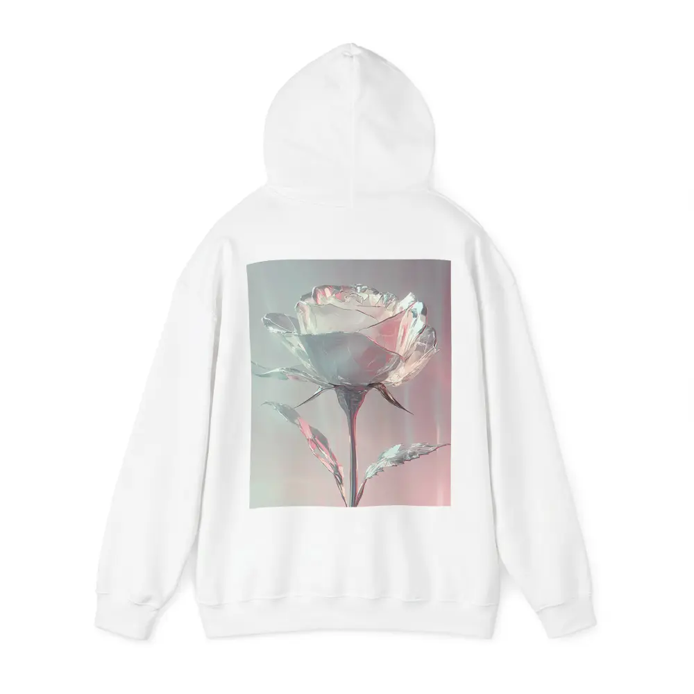 Crystal Glass Rose Soft Pink Pastel Background – Hoodies