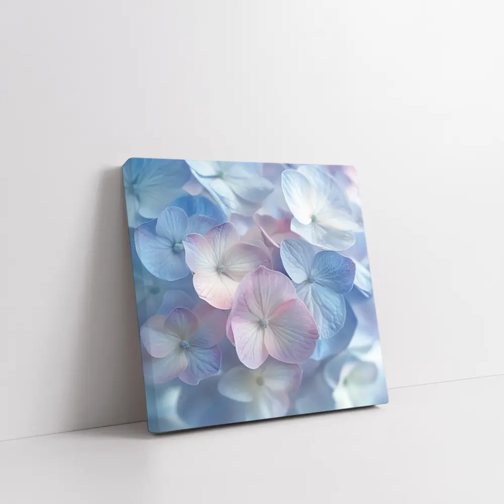 Soft Pastel Hydrangea Flowers Close Up – Wall Art