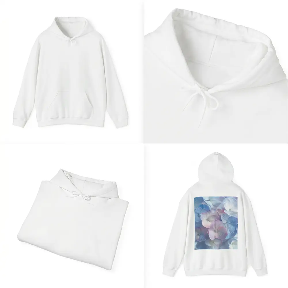 Soft Pastel Hydrangea Flowers Close Up – Hoodies