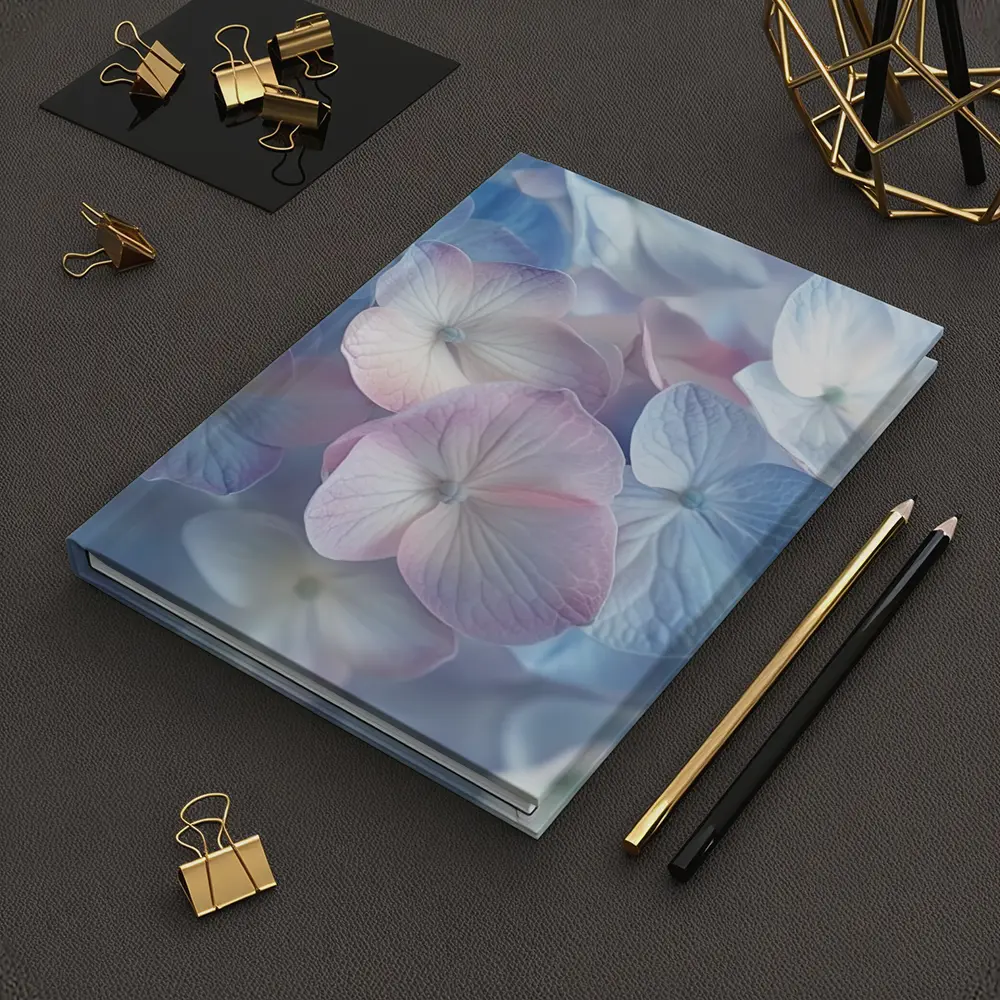 Soft Pastel Hydrangea Flowers Close Up – Notebooks