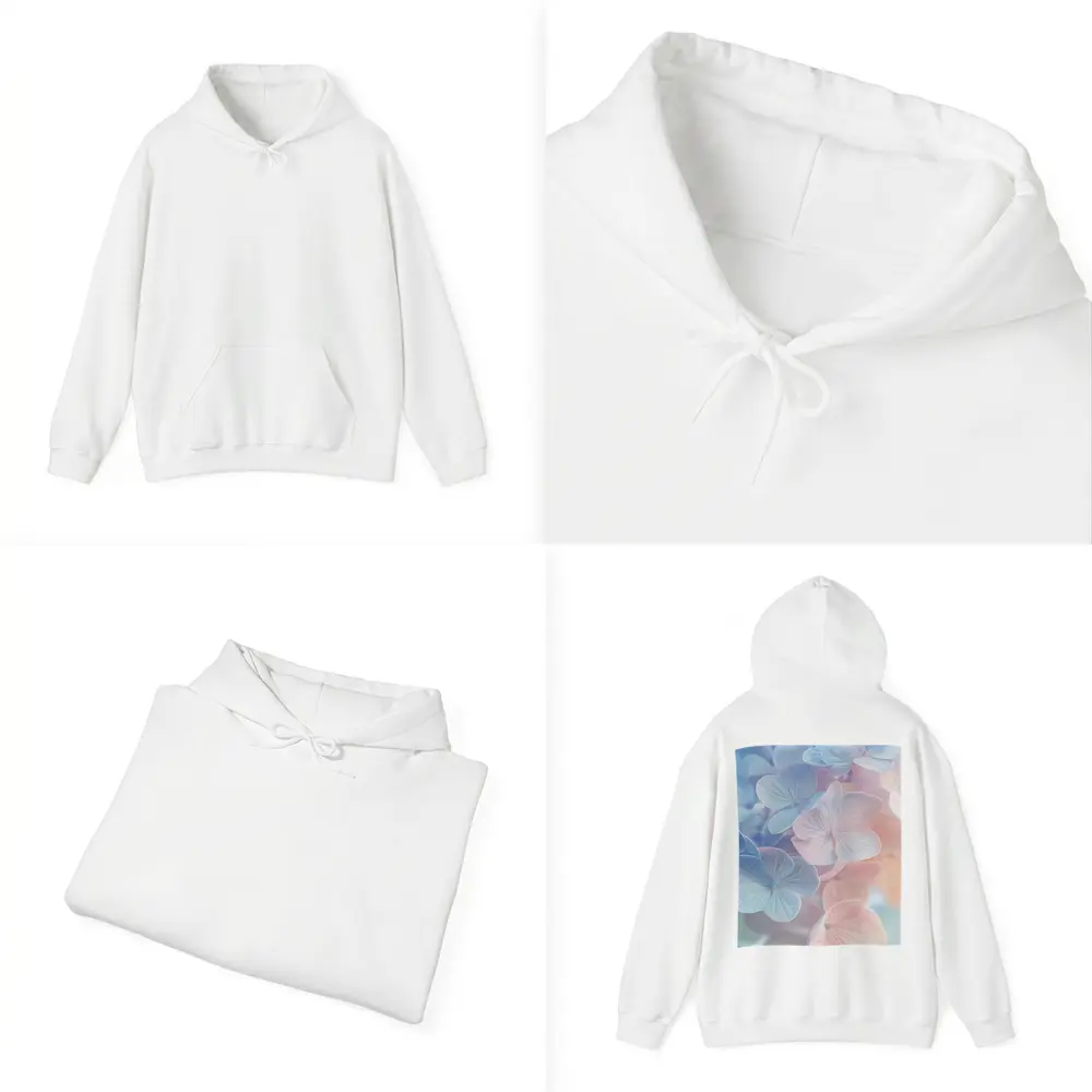 Soft Pastel Hydrangea Flowers Close Up – Hoodies