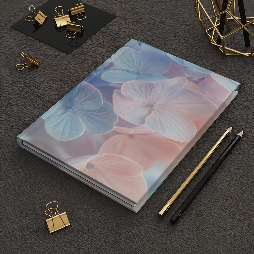 Soft Pastel Hydrangea Flowers Close Up – Notebooks
