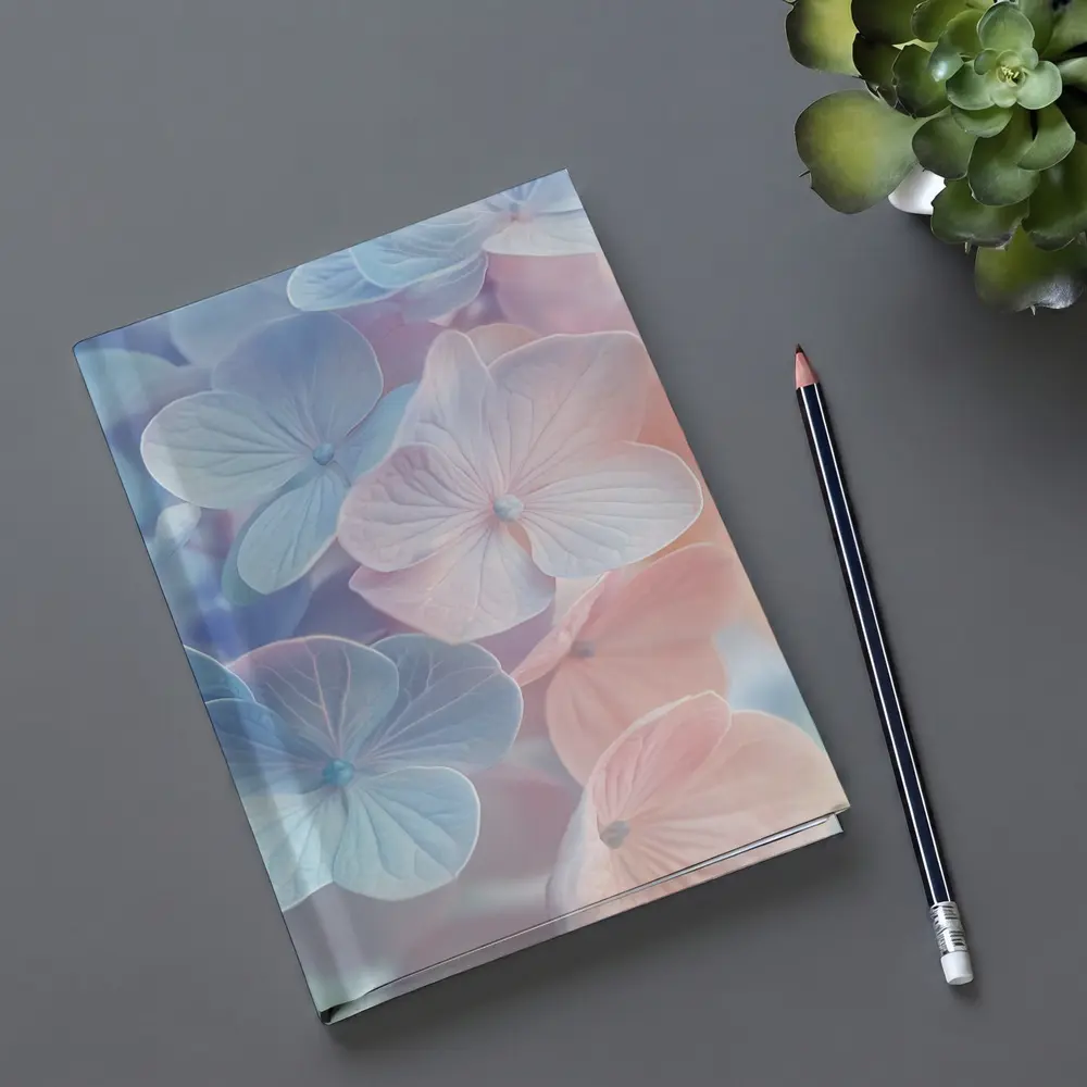 Soft Pastel Hydrangea Flowers Close Up – Notebooks