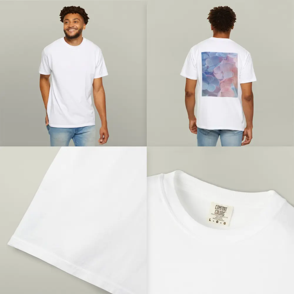 Soft Pastel Hydrangea Flowers Close Up – T-Shirts