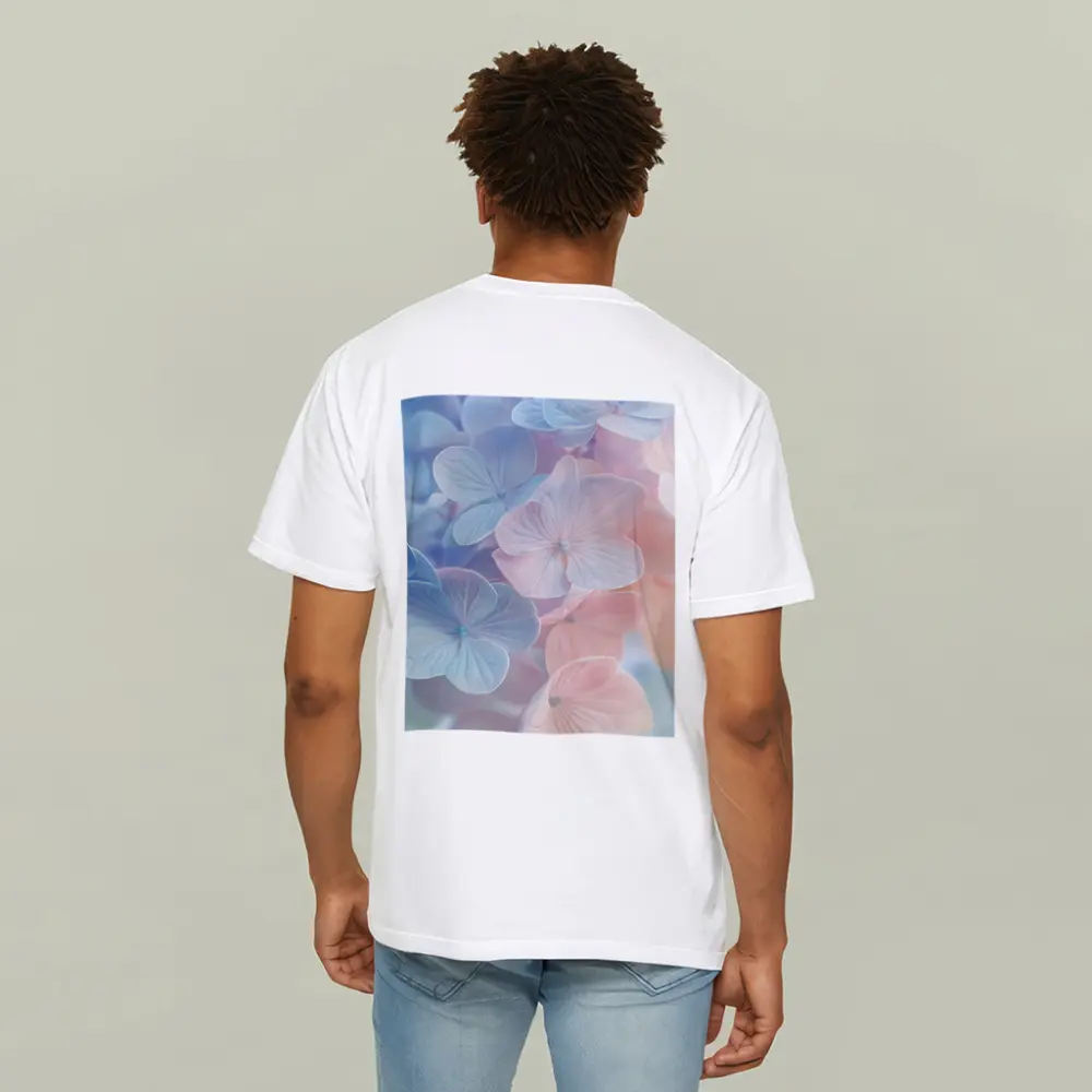 Soft Pastel Hydrangea Flowers Close Up – T-Shirts