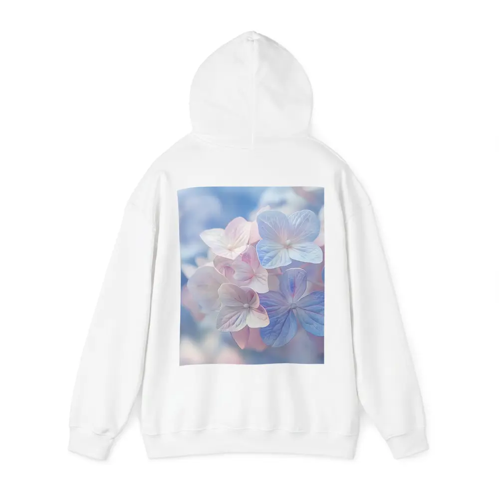 Soft Hydrangea Blooms Pastel Blue Pink – Hoodies