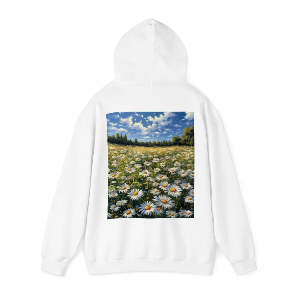 Daisy Field Painting Blue Sky Summer – Hoodies