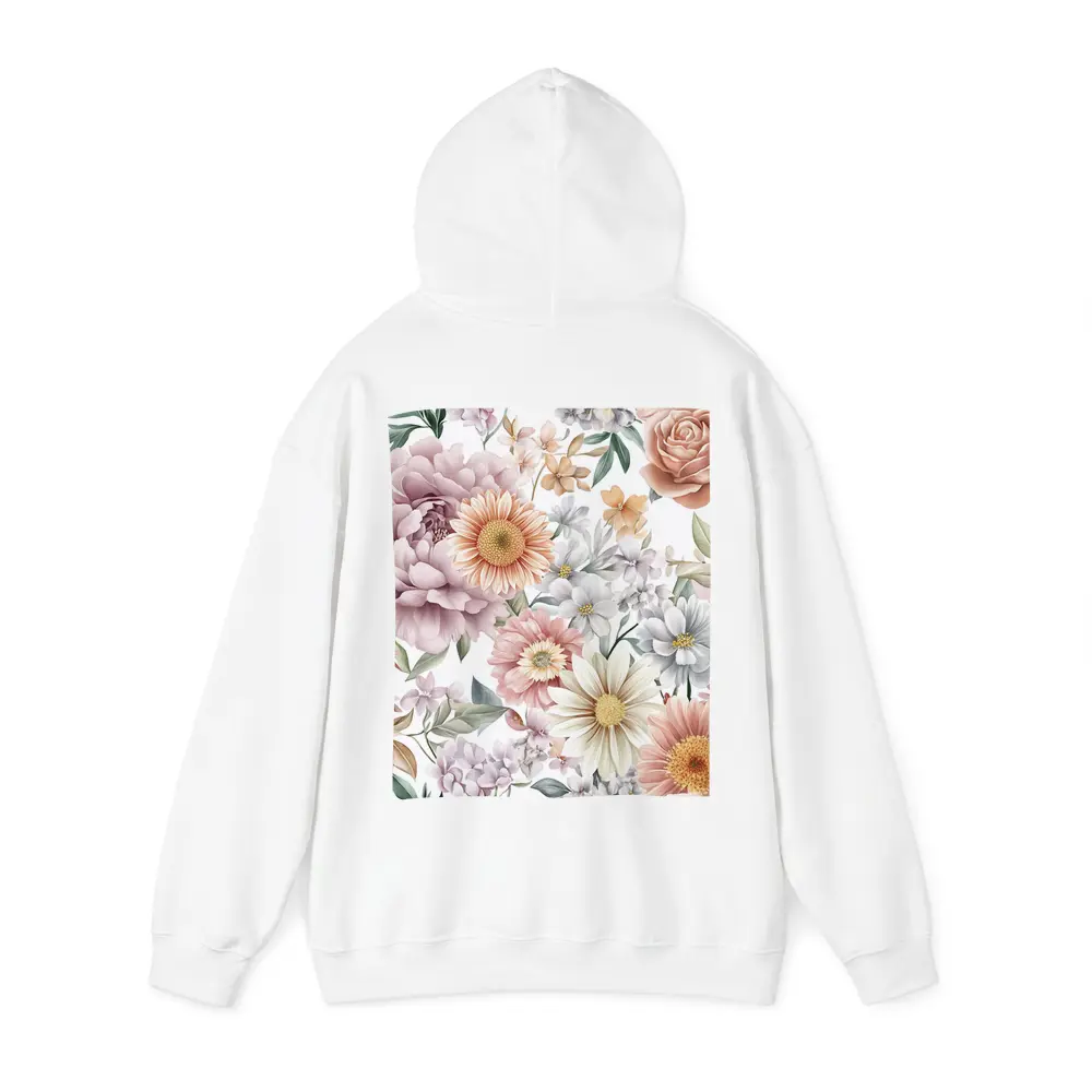 Watercolor Peonies Roses Daisies Floral Pattern – Hoodies
