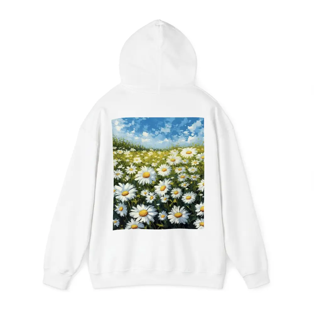 Daisy Field Painting Blue Sky Summer – Hoodies